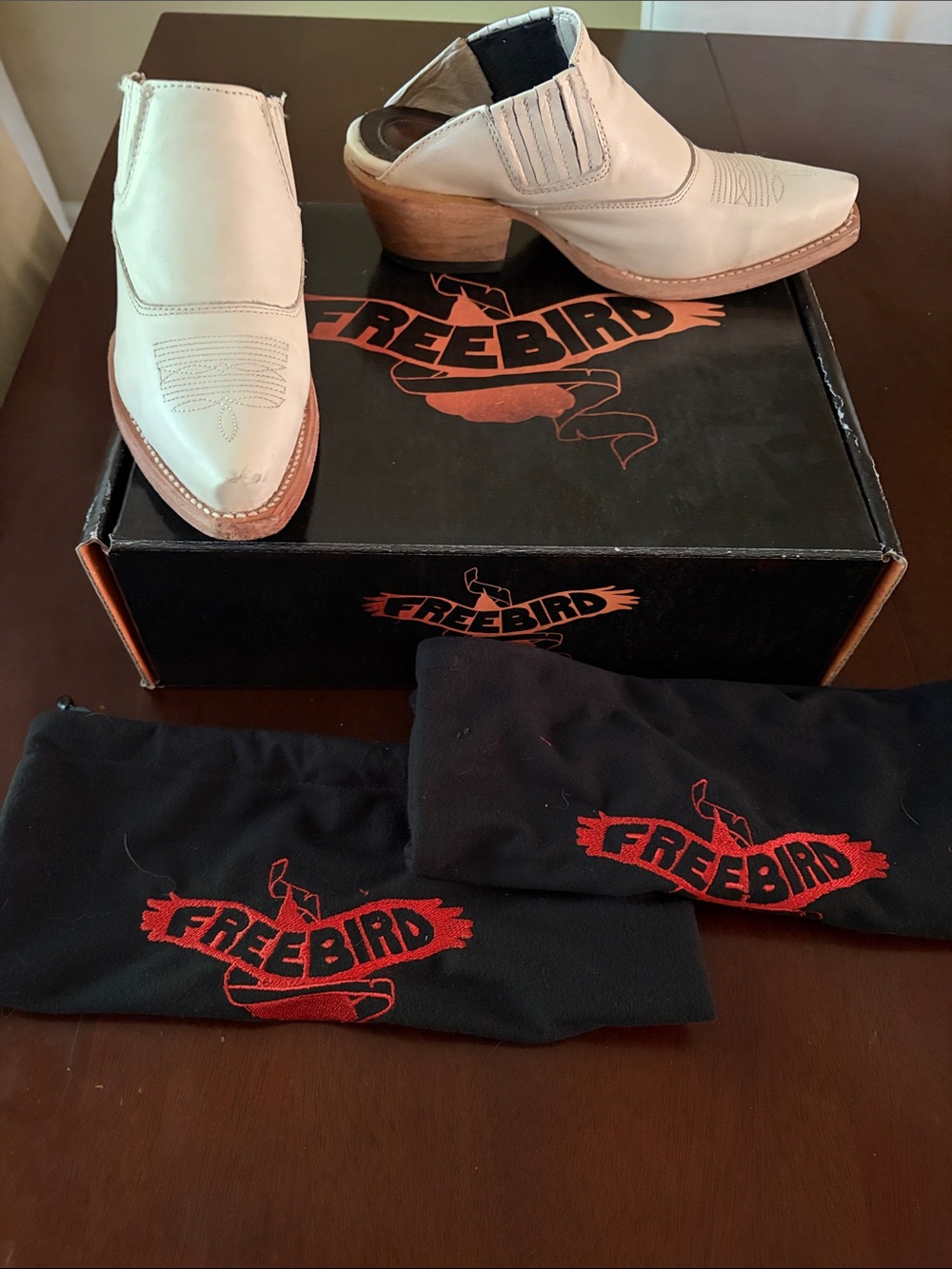 Freebird  Cream Slip-On Leather Mules